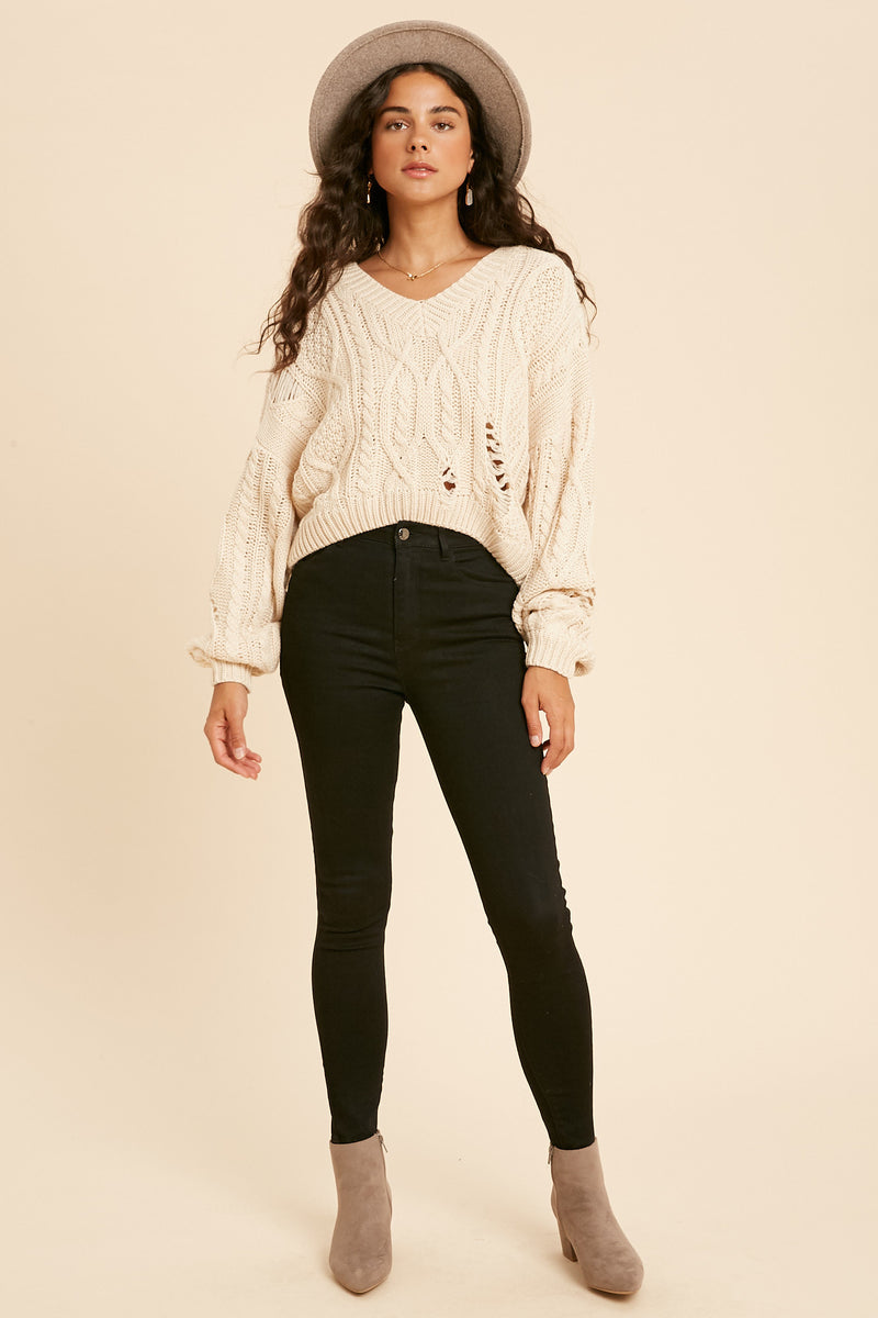 Cami Cable-Knit Sweater – Frappante Clothing