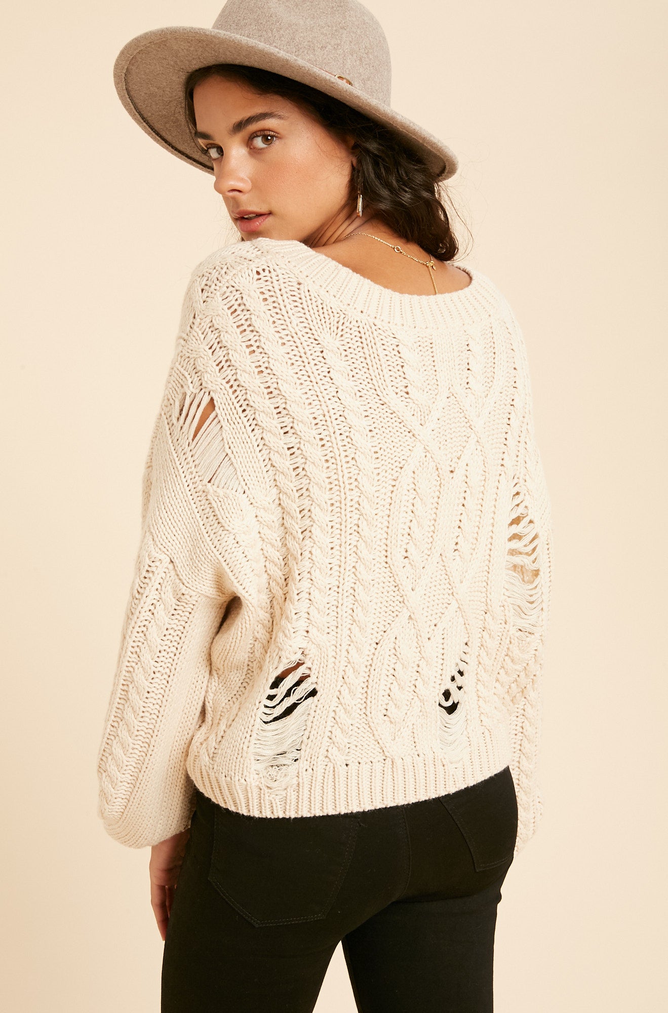 Cami Cable-Knit Sweater – Frappante Clothing
